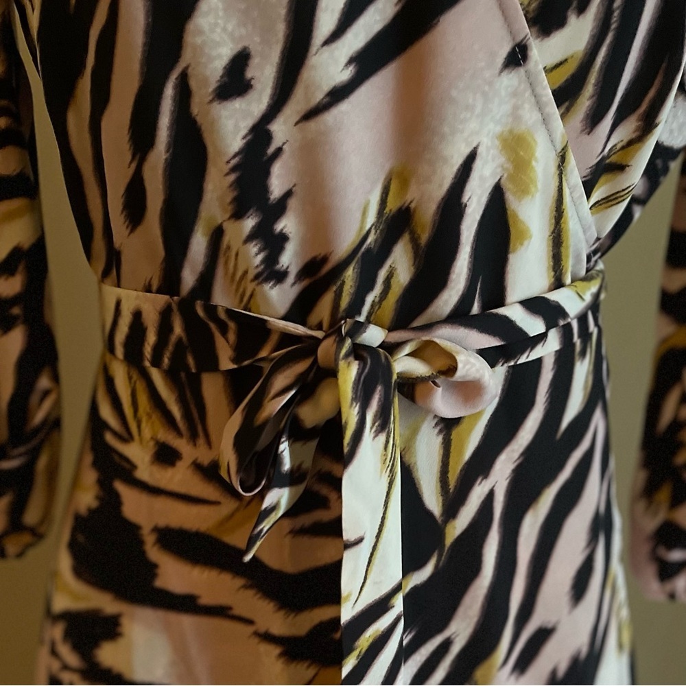 Bar III Zebra Print Maxi Wrap Dress - Picture 6 of 12